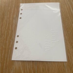 Cloth & Paper Don’t Settle Planner Dashboard A5